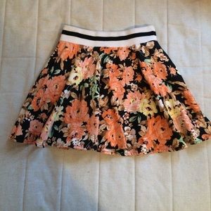 Flower patterned skater skirt
