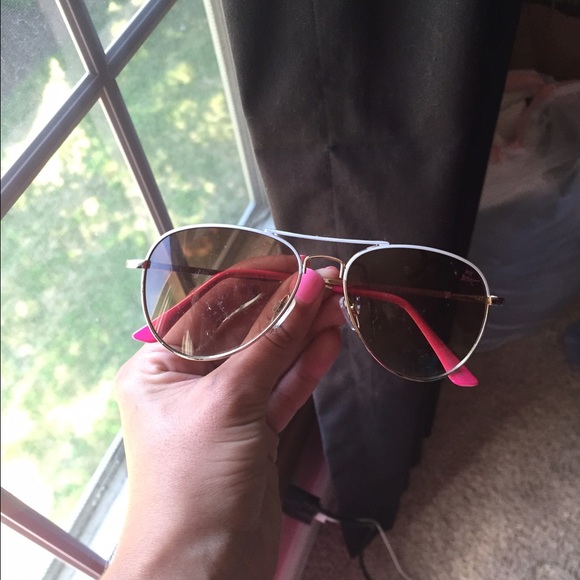 Pink and white aviators