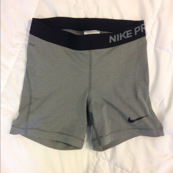 Grey Nike Pro Spandex Shorts