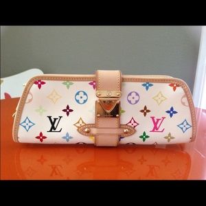 Rainbow Louis Vuitton clutch
