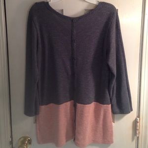 Pink and grey sweater