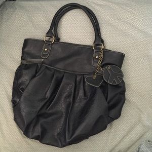 Black faux leather purse!