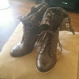 Chocolate Brown Lace up Boots