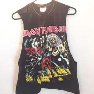 Iron MaIden Grunge Rocker Cut Holes Tee- SZ M