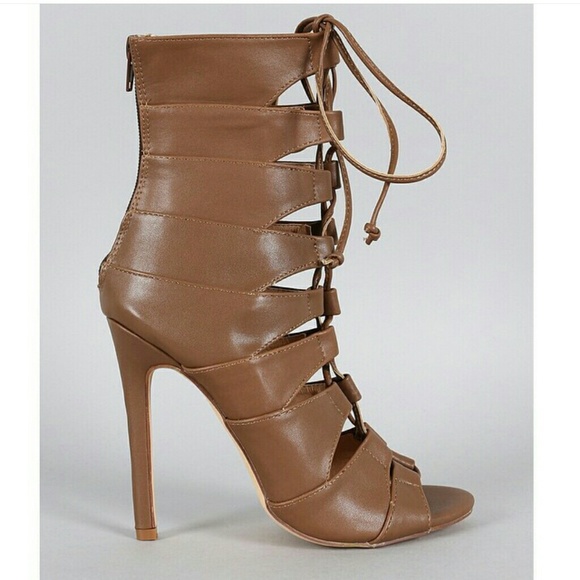 Tan strappy sandals