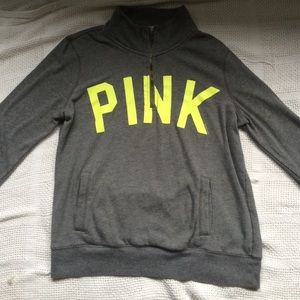 Pink quarter zip sweater