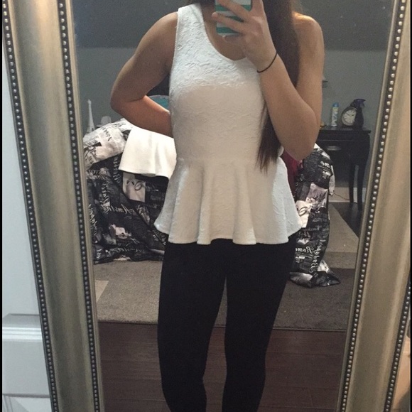 Cream knit top