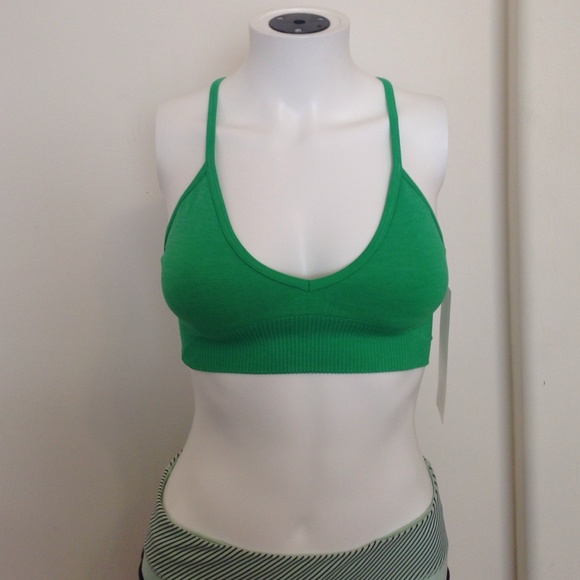 Green Lululemon Ebb to Street Bra