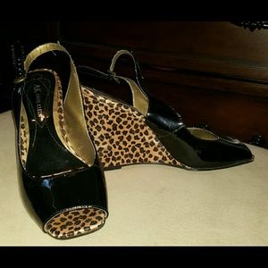 Slingback peeptoe wedges