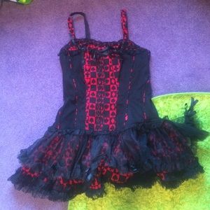 Hot Topic Black and Red Jester Dress