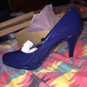 Navy blue high heels