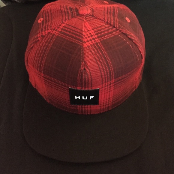 Black and red Huf hat