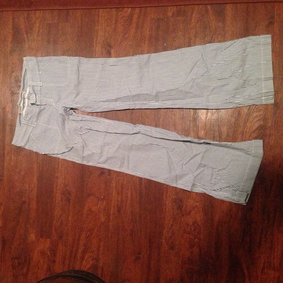 Hollister blue and white stripe pants