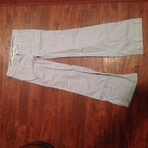Hollister blue and white stripe pants