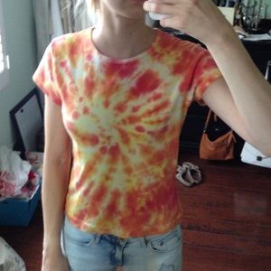 Orange and Yellow tie dye shirt