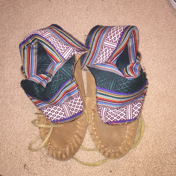 tribal print moccasins
