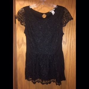 Black lace blouse