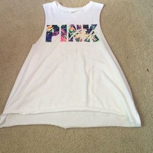 Pink sleeveless shirt