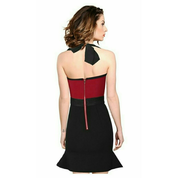 Sweet Dayside Red & Black Bandage Dress - Picture 2 of 4