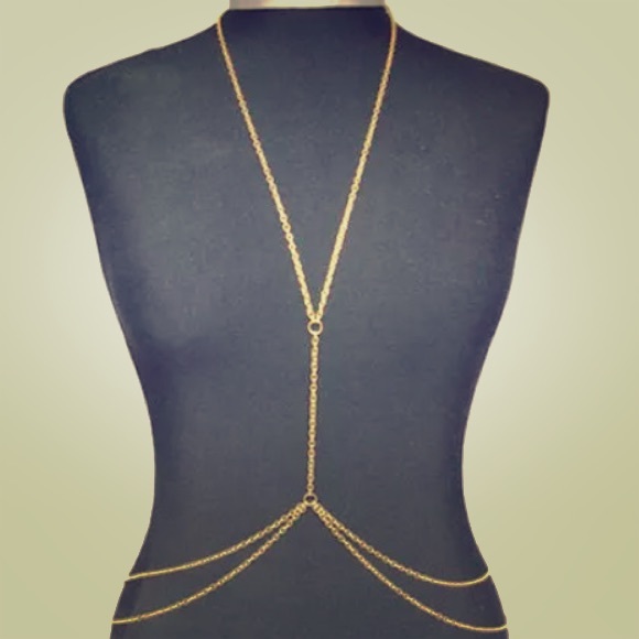 Jewelry - BNWT Body Chain in Gold Lobster Claw Closure