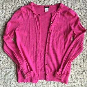 Hot Pink J. Crew Cardigan