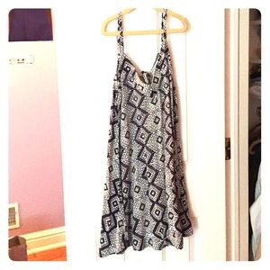 Navy and Grey patterned dress by Tiare Hawaii