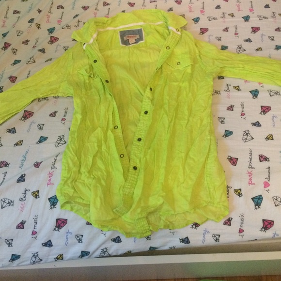 Green button up
