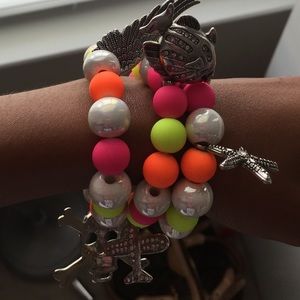 3 Multi-colored bracelets💕