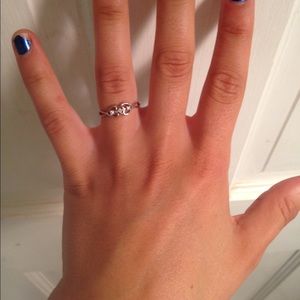 Two hearts diamond ring