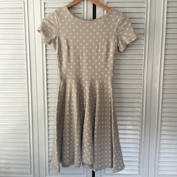 Pale Gray Polka Dot Dress