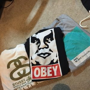 Stussy, obey, diamond tees