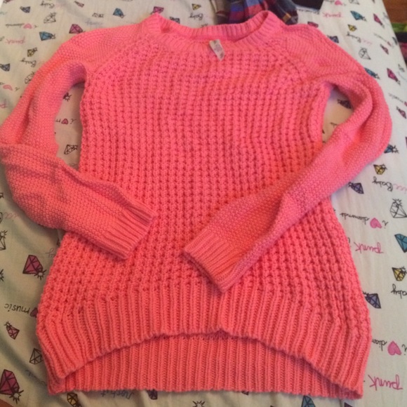 Hot pink sweater!