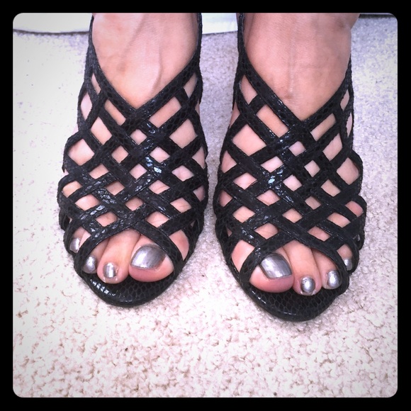 Strappy black sandals