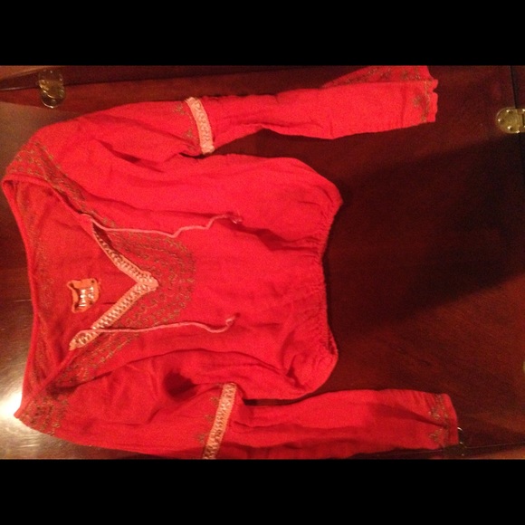 Free people red/orange top