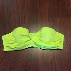 J.Crew Neon Twist-Bandeau Underwire Bikini Top