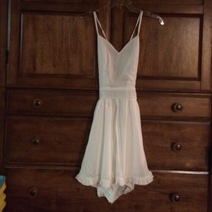 White open back dress