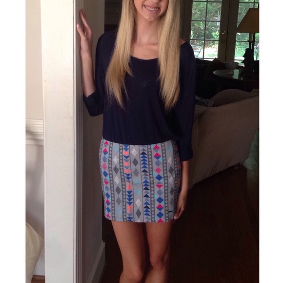 NWT Hollister tribal multicolor skirt