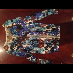 Blue and brown cardigan