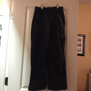 black snow pants