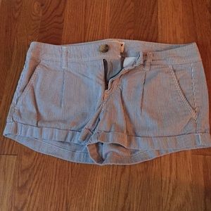 Blue and White stripped American Eagle shorts