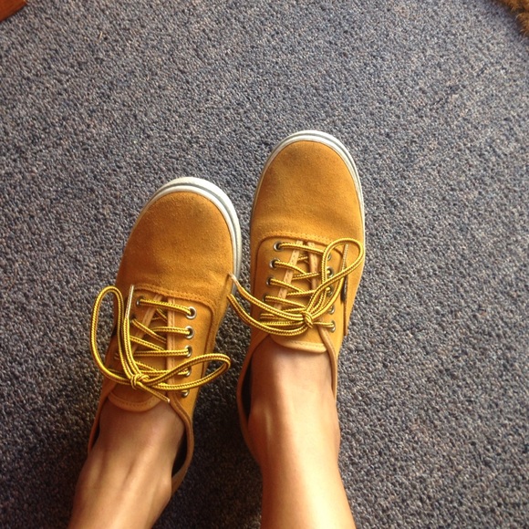 Used vans x J Crew suede flat sneakers