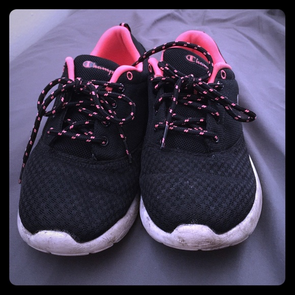 champion black running shoes
