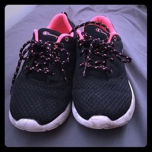 Champion black and pink running shoes