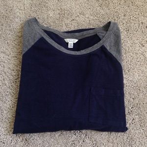 Grey/Blue Baseball T-shirt