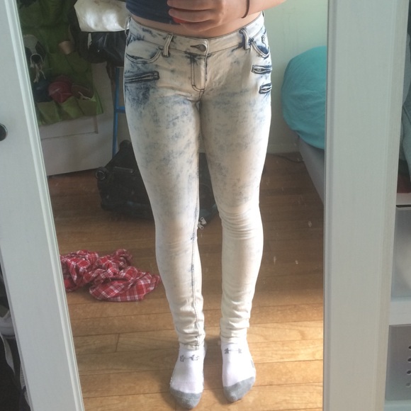Forever 21 acid wash jeans