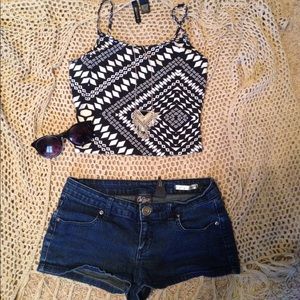 Spaghetti strap crop top tank