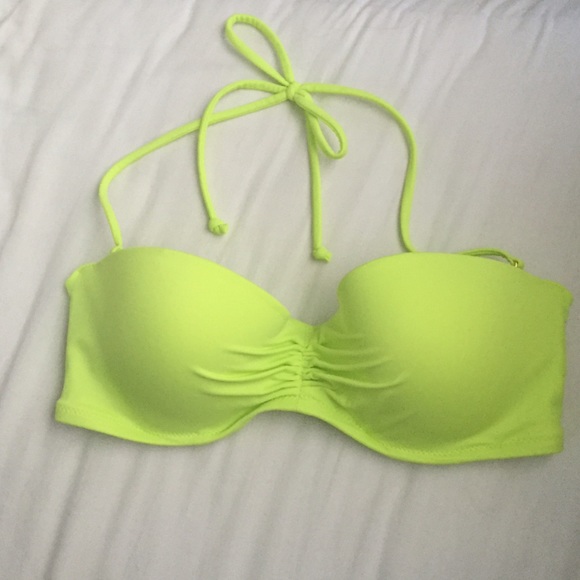 neon yellow bikini top