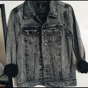 Forever 21 black denim jacket