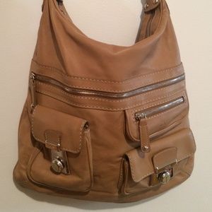 Tod's camel colored leather crossbody handbag!