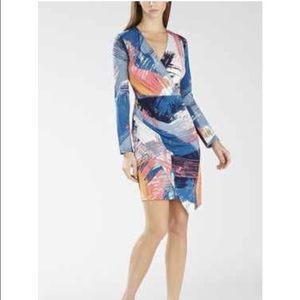 BLAYR ASYMMETRICAL FAUX-WRAP DRESS
